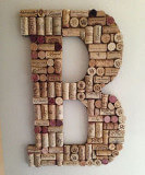 Houten letters met kurk